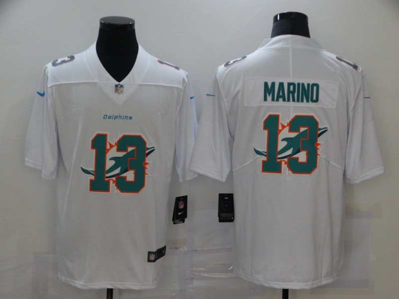 Men's Miami Dolphins #13 Dan Marino White Jersey